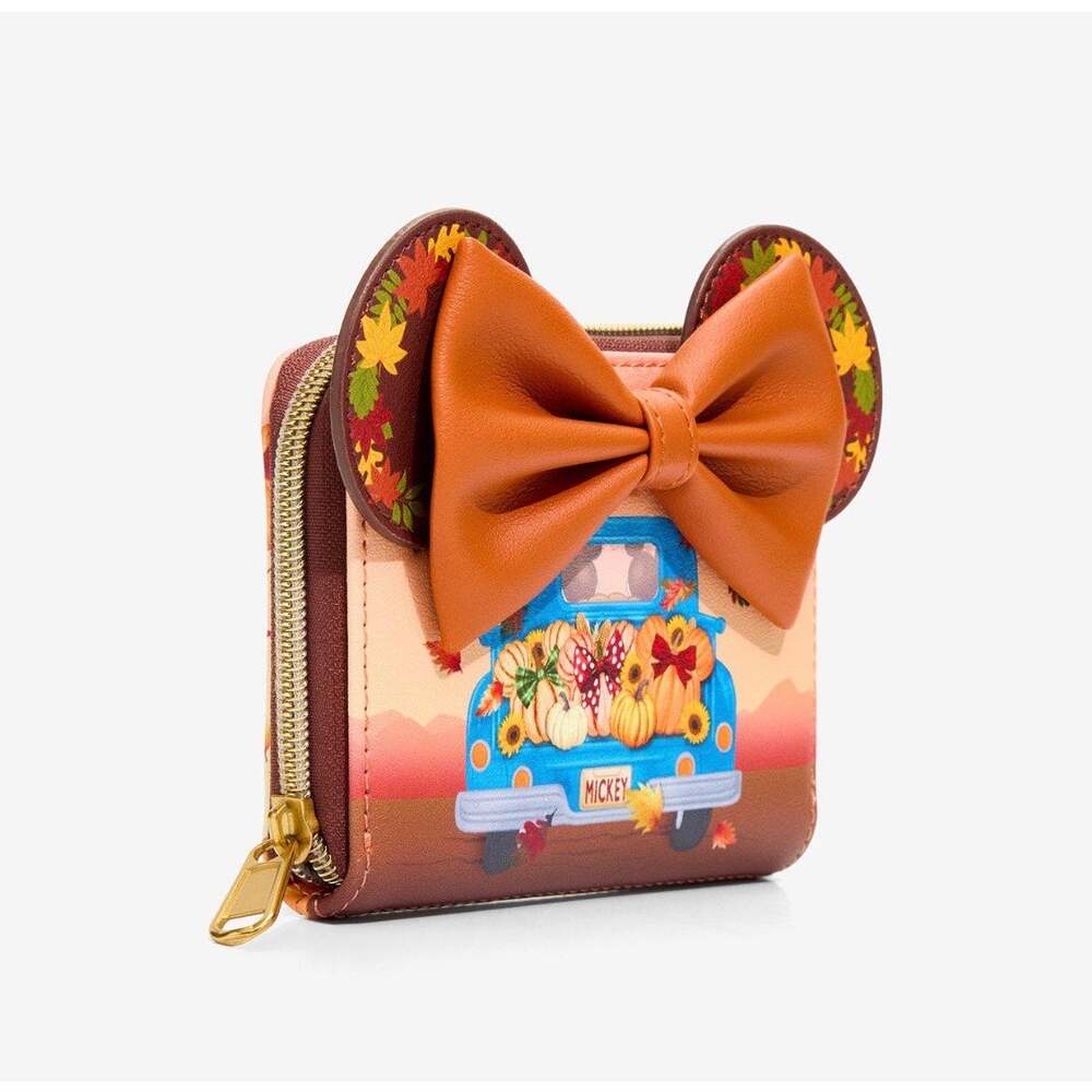 Loungefly Mickey & Minnie Harvest Truck Zip Wallet NWT - Picture 2 of 4